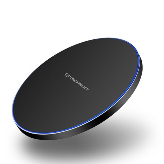Techsuit - Wireless Charger Premium (CHWR002) - RGB Colors, 10W - Black