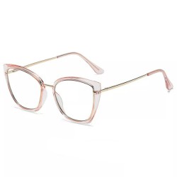 Techsuit - Anti-Blue Light Glasses Reflex Metal (WD605-N6) - Cat Eye - Pink