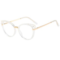 Techsuit - Anti-Blue Light Glasses Reflex Metal (F5020-CLR) - Cat Eye - Clear