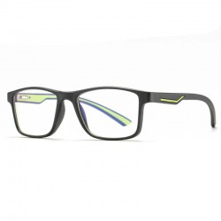 Techsuit - Anti-Blue Light Glasses Reflex TR90 (F2388) - Rectangular - Sand Black / Green