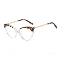 Techsuit - Anti-Blue Light Glasses Reflex TR90 (F93308) - Cat Eye - Clear / Leopard