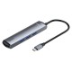 Baseus - Connection Hub (CAHUB-J0G) - USB-C to HDMI, Type-C, 3x USB, RJ45 - Grey