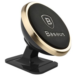 Baseus - Car Holder 360 Degree (SUCX140015) - Magnetic Grip for Dashboard, Windshield - Luxury Gold