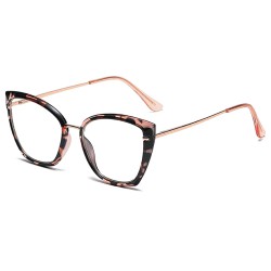Techsuit - Anti-Blue Light Glasses Reflex Metal (WD605-N5) - Cat Eye - Black Pink