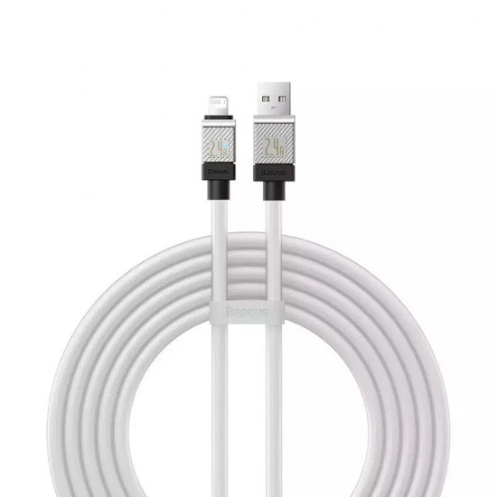 Baseus - Data Cable CoolPlay Series (CAKW000502) - USB to Lightning Fast Charging, 2.4A, 2m - White