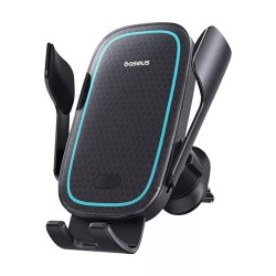 Baseus - Car Holder with Wireless Charging Milky Way Pro Series (C40357000111-00) - for Air Vent, 15W - Black