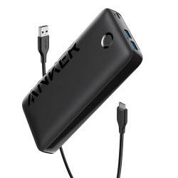 Anker - Power Bank PowerCore 335 (A1647G11) - 2x USB, Type-C, 20000mAh, 22.5W, with Cable USB-C - Black