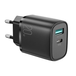 JoyRoom - Wall Charger (L-QP2011) - USB, Type-C, Fast Charging, 20W - Black