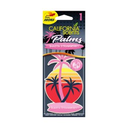 California Scents - Car Air Freshener Palms - Strong Aroma for Vehicle Interior - Shasta Strawberry