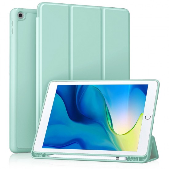 Techsuit - Flex Trifold (with Pencil Holder) - iPad 10.2 (2019 / 2020 / 2021) - Matcha Green