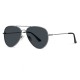 Techsuit - Sunglasses (3025) - for Women and Men, with UV Protection and Metal Frame - Gun Black / Gray