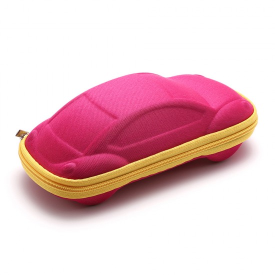 Techsuit - Glasses Case (ETEVA2) - for Kids, Car Shape, 171 x 72 x 52mm - Purple