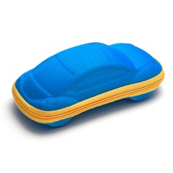 Techsuit - Glasses Case (ETEVA3) - for Kids, Car Shape, 171 x 72 x 52mm - Dark Blue