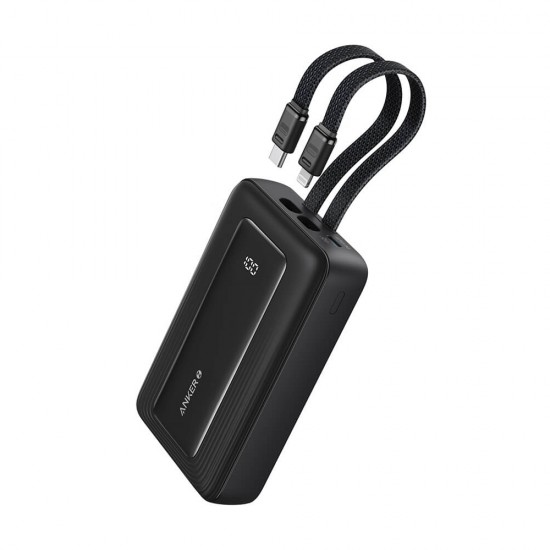 Anker - Power Bank (A1681G11) - 2x USB-C, Lightning, USB, 30W, 20000mAh - Black