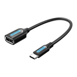 Vention - OTG Adapter (CCSBB) - Type-C to USB 2.0, 480Mbps, U-Disk Reader, Stable Transmission, Durable, 0.15m - Black