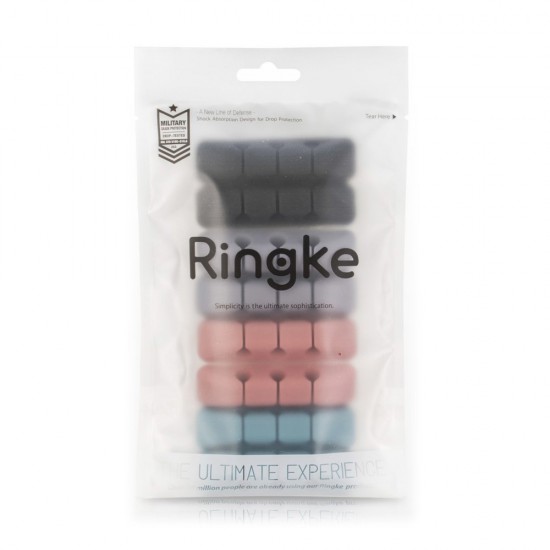 Ringke - Cable Organizer (4 pack) - 4 x 3 Slots - Multicolor