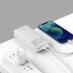 Baseus - Power Bank Bipow (PPBD050202) - Digital Display 2xUSB, USB-C, Micro-USB 30000mAh 15W + Cable Micro-USB 0.25m - White