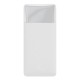 Baseus - Power Bank Bipow (PPBD050002) - Digital Display 2xUSB QC3.0, USB-C 10000mAh 15W + Cable Micro-USB 0.25m - White