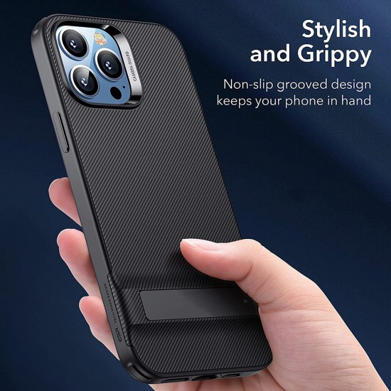 ESR - Air Shield Boost Kickstand - iPhone 13 Pro - Translucent Black
