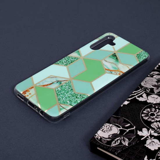 Techsuit - Marble Series - Samsung Galaxy A13 5G / A04s - Green Hex