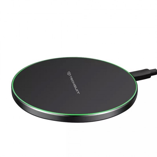 Techsuit - Wireless Charger Premium (CHWR002) - RGB Colors, 10W - Black