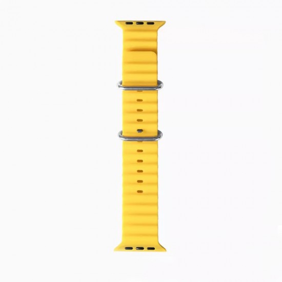 Techsuit - Watchband (W038) - Apple Watch 1/2/3/4/5/6/7/8/9/10/SE/SE 2/Ultra/Ultra 2 (42/44/45/46/49mm) - Yellow