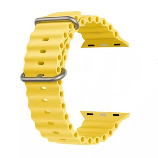 Techsuit - Watchband (W038) - Apple Watch 1/2/3/4/5/6/7/8/9/10/SE/SE 2/Ultra/Ultra 2 (42/44/45/46/49mm) - Yellow