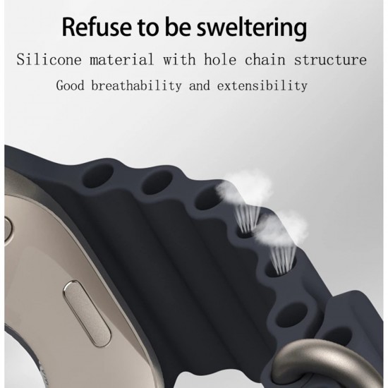 Techsuit - Watchband (W038) - Apple Watch 1/2/3/4/5/6/7/8/9/10/SE/SE 2/Ultra/Ultra 2 (42/44/45/46/49mm) - Yellow