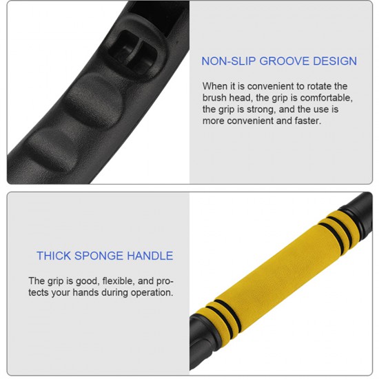 Techsuit - Ice Scraper (CX 001) - ABS, Polypropylene, Aluminum, PVC, 64-80cm - Yellow