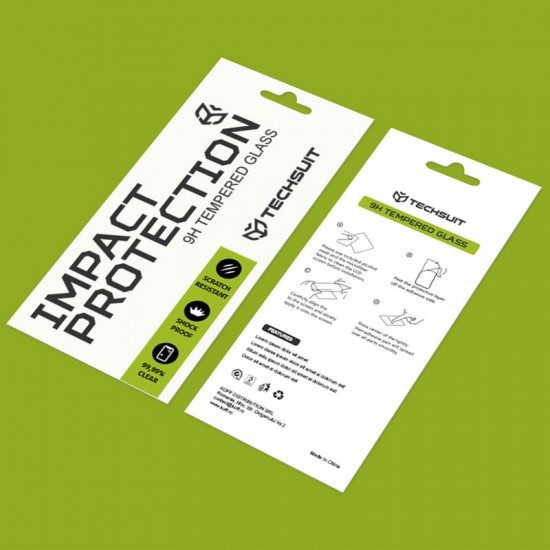 Techsuit - 111D Full Cover / Full Glue Glass - Oppo Reno8 T - Black