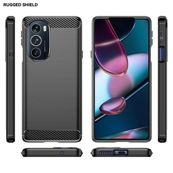 Techsuit - Carbon Silicone - Motorola Edge X30 - Black