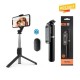Techsuit - Selfie Stick (Q01) - with Bluetooth Remote Control and Stable Tripod Mount, 101cm - Black