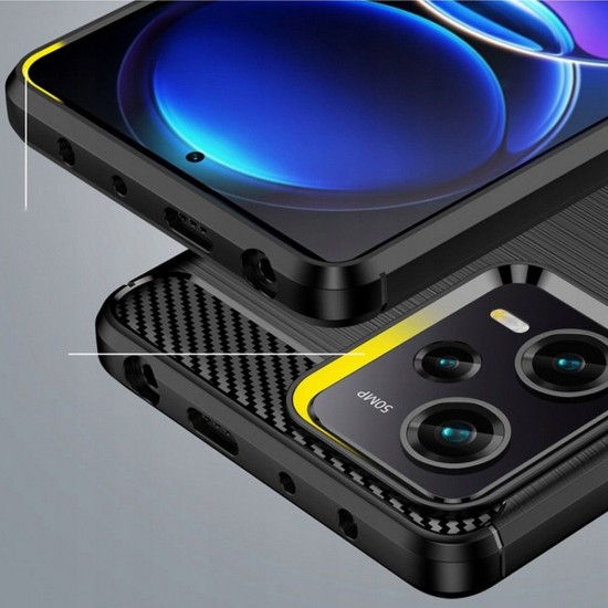 Techsuit - Carbon Silicone - Xiaomi Redmi Note 12 Pro 5G / Poco X5 Pro - Black