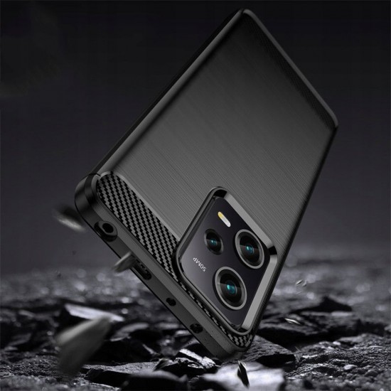 Techsuit - Carbon Silicone - Xiaomi Redmi Note 12 Pro 5G / Poco X5 Pro - Black