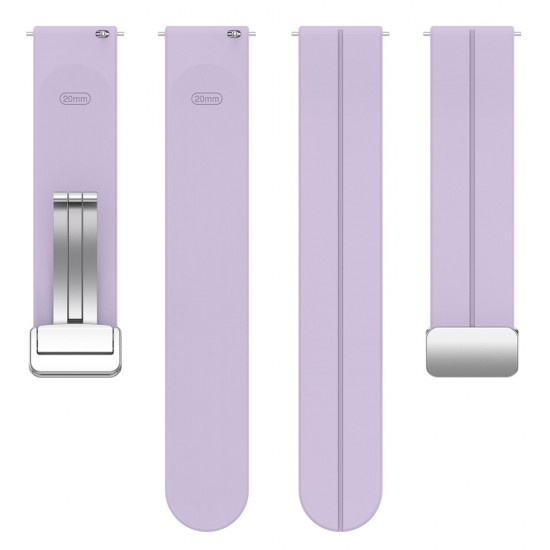 Techsuit - Watchband 20mm (W011) - Samsung Galaxy Watch 4/5/Active 2, Huawei Watch GT 3 (42mm)/GT 3 Pro (43mm) - Purple