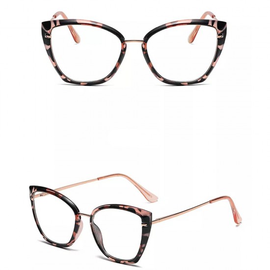 Techsuit - Anti-Blue Light Glasses Reflex Metal (WD605-N5) - Cat Eye - Black Pink