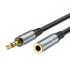 Hoco - Audio Cable (UPA20) - Jack 3.5mm, 1xMale to 1xFemale, 1m - Grey