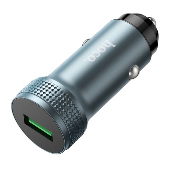 Hoco - Car Charger (Z49A) - USB 3.0, Fast Charging, Universal Compatibility, 18W - Metal Gray