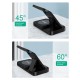Techsuit - Wireless Charging Station 3in1 (B-18) - for Universal Phones / Apple Watch / Airpods, Folding Design - Black