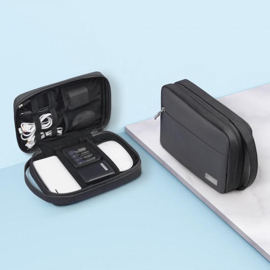 Hoco - Digital Storage Bag (GM106) - Multifunctional,  Waterproof, Velcro Strips, Zipper Pocket - Grey