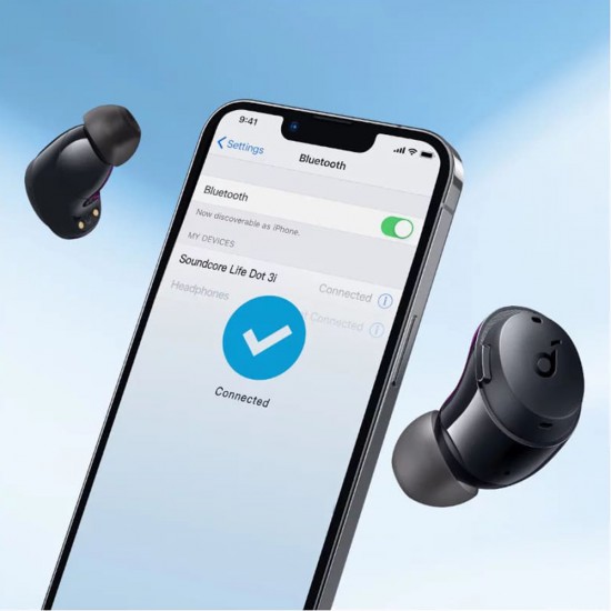 Anker - Wireless Earbuds Life Dot 3i II (A3982G12) - Bluetooth 5.2, with Charging Case, Active Noise Cancelling, IPX5 - Black