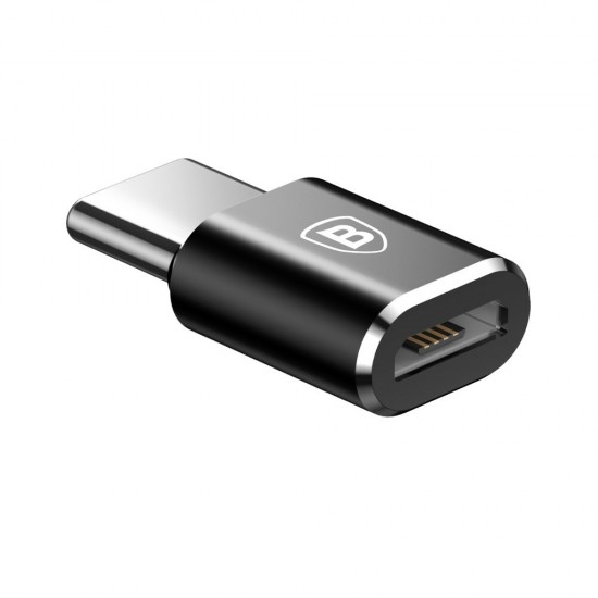 Baseus - OTG Adapter (CAMOTG-01) - Micro-USB Female to Type-C Male - Black