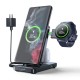 JoyRoom - Wireless Charging Station 4in1 (JR-WQS01) - Foldable, for Phone, Earbuds, Watch, Type-C Version - Black