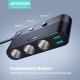JoyRoom - Car Charger (JR-CCL01) - Ports Extensions with 3x Cigarette Lighter, 3x USB, Type-C, Fast Charging, 139W - Black