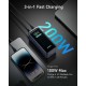 Anker - Power Bank Prime (A1336011) - 2x USB-C, USB, for Phone, Tablet, MacBook, Digital Display, 20000mAh, 200W - Black