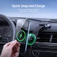 Duzzona - Car Holder with Wireless Charging (V3) - Magnetic Grip for iPhone, Fast Charge, Dashboard, 15W - Black