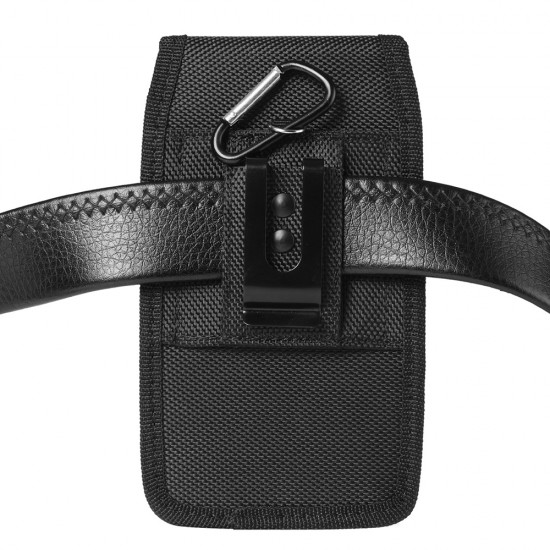 Techsuit - Outdoor Phone Waist Bag (TWB1) - Multifunctional, Bike, Wearable, Belt Hanging, XL, 16.5x9x2.5cm, 6.5 inch - Black