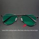 Techsuit - Sunglasses (3025) - for Women and Men, with UV Protection and Metal Frame - Gold / Green