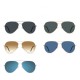 Techsuit - Sunglasses (3025) - for Women and Men, with UV Protection and Metal Frame - Gold / Green