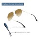 Techsuit - Sunglasses (3025) - for Women and Men, with UV Protection and Metal Frame - Gold / Brown